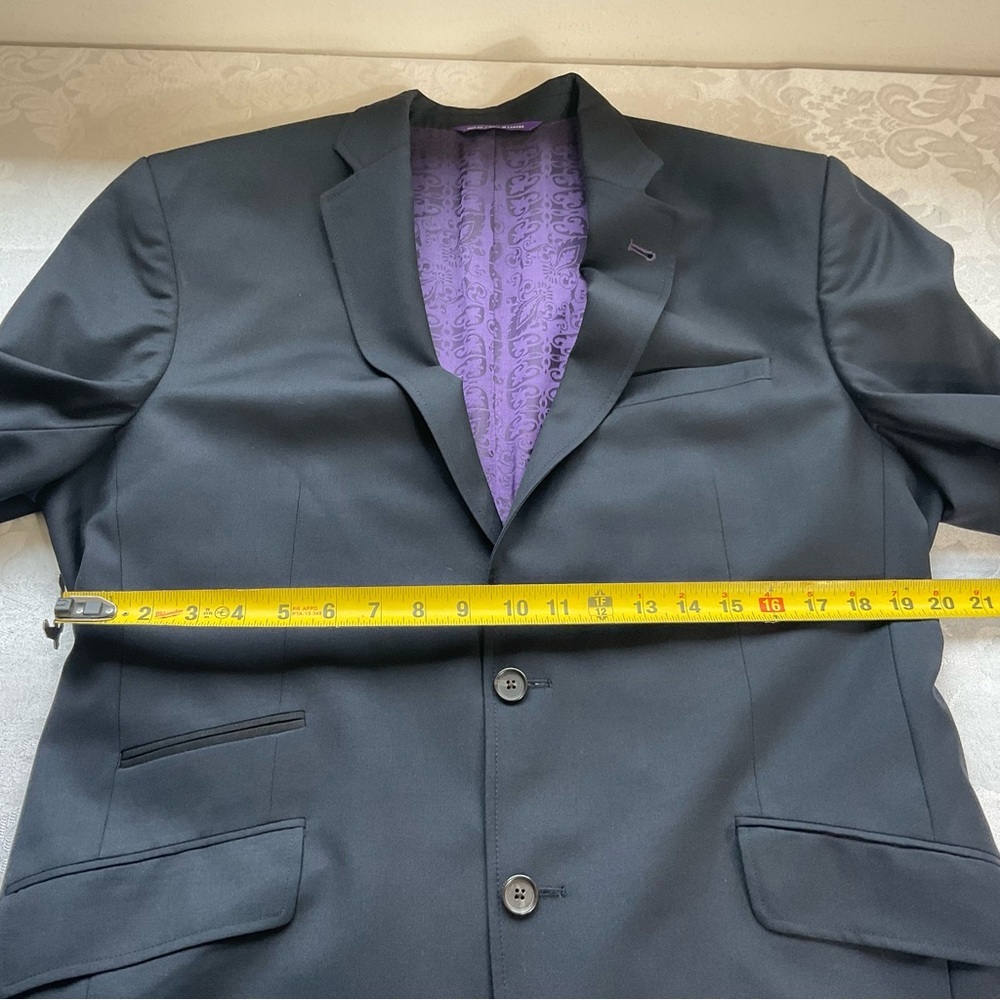 Ted Baker London Endurance Blazer Wool Signature Purple Paisley Lining Size 42R - Picture 6 of 12